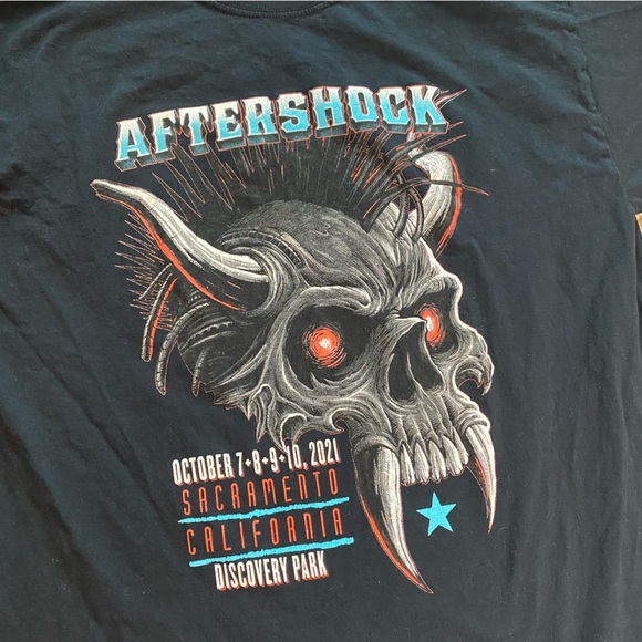 Aftershock Festival 2021 Concert Line Up tee, Double sided graphics, Size Large - Picture 2 of 8